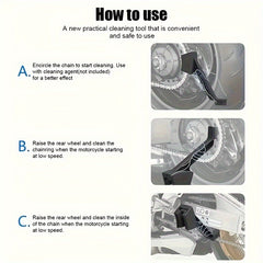 Chain Washer & Cleaning Brush for Motorcycles & Bicycles