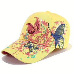 Sequin Butterfly Baseball Cap Outdoor Sunshade Peaked Cap