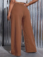 Women's Raw Trim High Rise Wide Leg Jeans