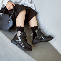 Girls Casual Ankle Boots Zipper Comfortable Non Slip Boots