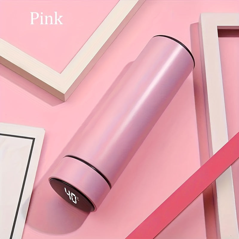 Stainless Steel Insulated Cup with Digital Display & Tea Infuser