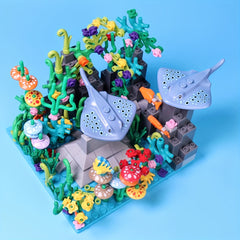 Underwater Animals Building Blocks Fish Rays Dolphins Turtles Octopus Lobster