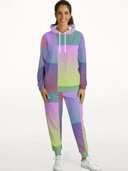 Colorblock Long Sleeve Hoodie & Joggers Set
