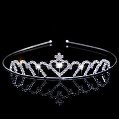 Rhinestone Queen Crown Tiara Headband Bridal Wedding Hair Accessory