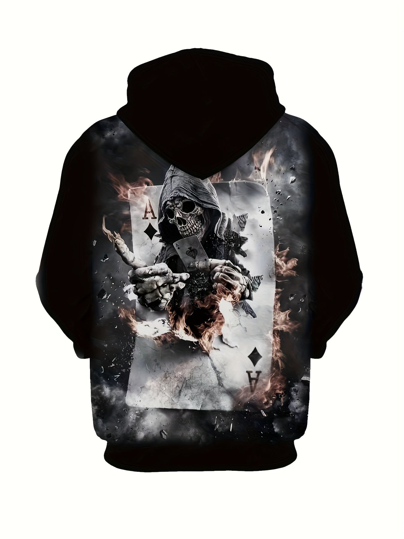 Men's Casual Skull Pattern Hoodie Hooded Sweatshirt