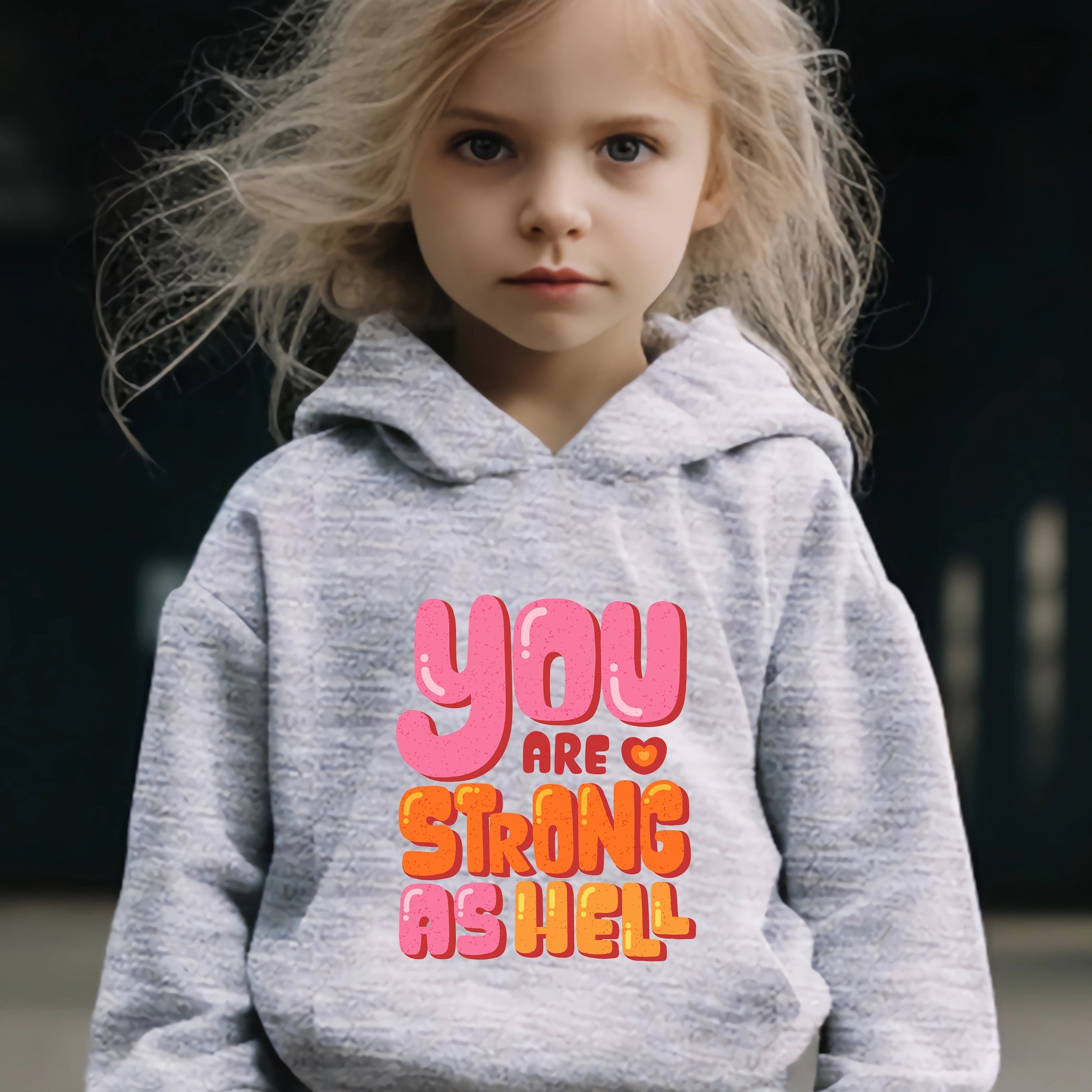 Strong As Hell Hooded Sweatshirt Girls Comfy Hoodies Pullover & Sweatpants