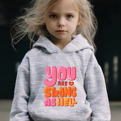 Strong As Hell Hooded Sweatshirt Girls Comfy Hoodies Pullover & Sweatpants