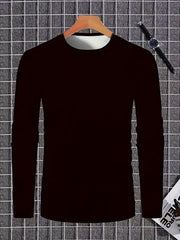 Skull Motorcyclist Print Men's Long Sleeve Graphic T-Shirt for Autumn