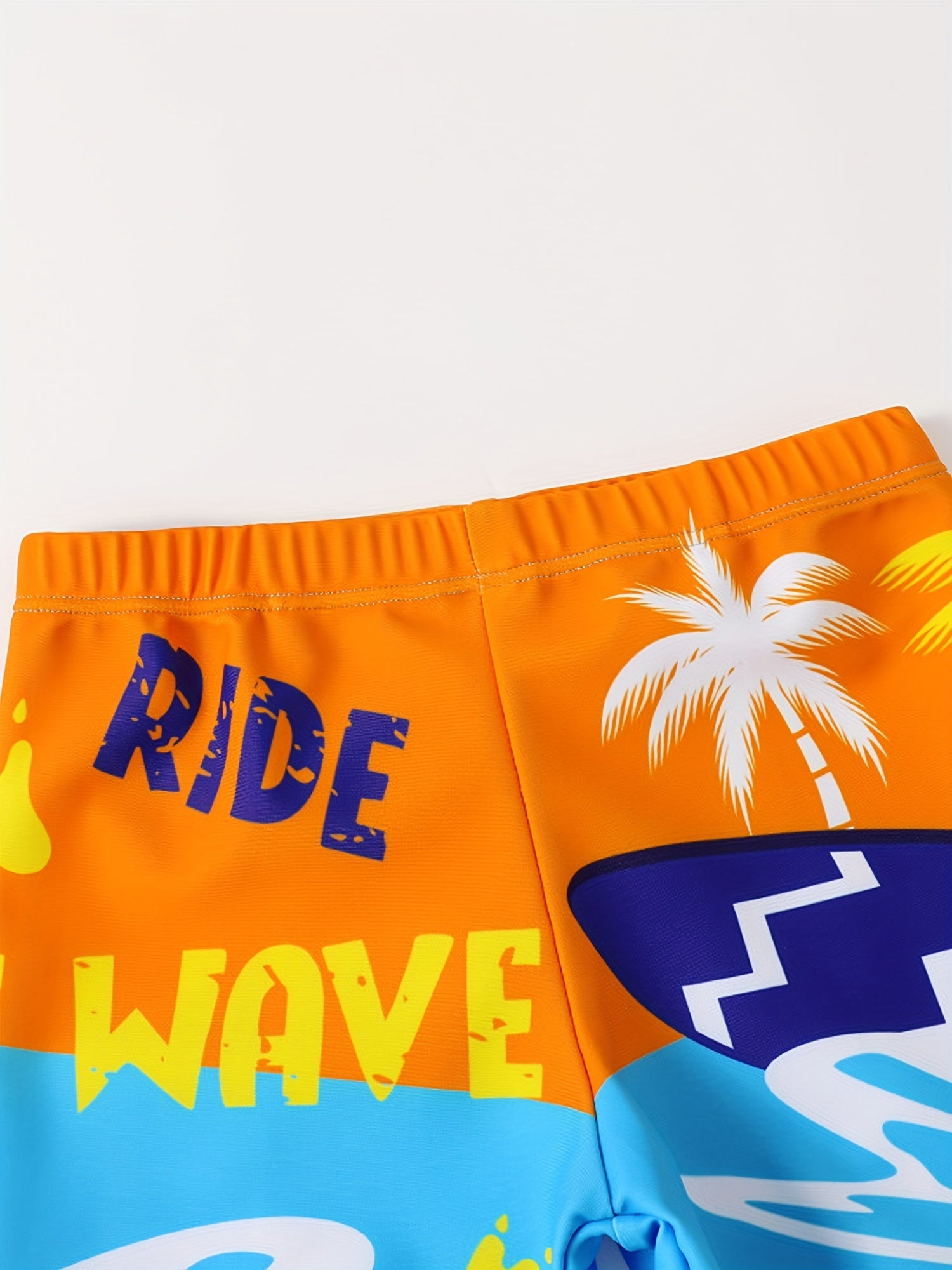 Boys Dinosaur Wave Block Swim Suit Swimming Trunks & Tops & Cap