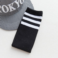 Striped Knee High Socks for Girls Winter Accessories