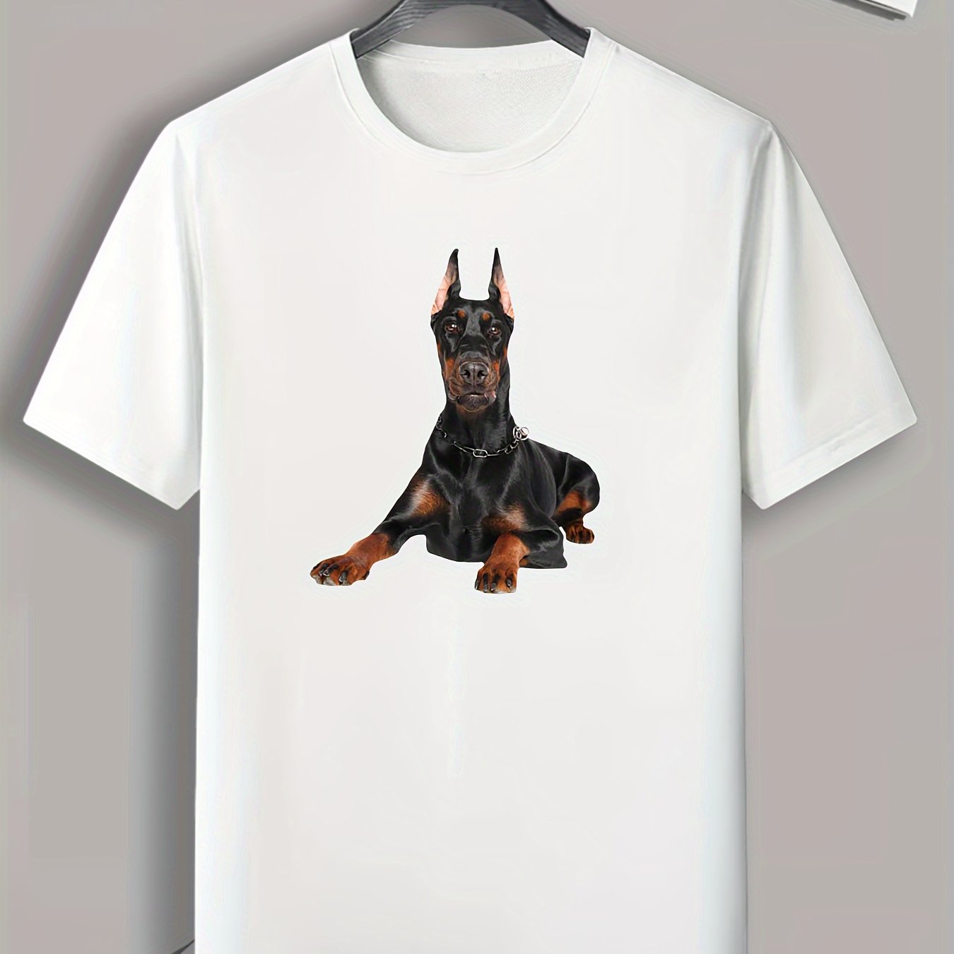 Dog Print Men's Graphic T-shirt Summer Casual Comfy Tee