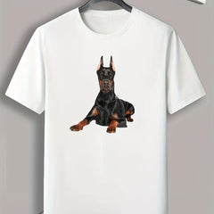 Dog Print Men's Graphic T-shirt Summer Casual Comfy Tee