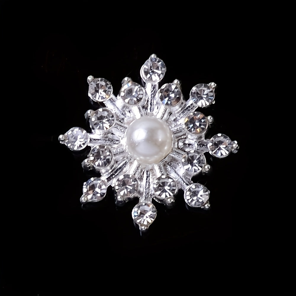 10 Pcs Snowflake Bead Hairpin Necklace Bride Hairstyle Accessories