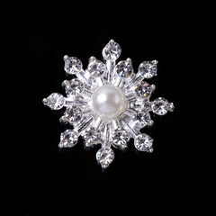 10 Pcs Snowflake Bead Hairpin Necklace Bride Hairstyle Accessories