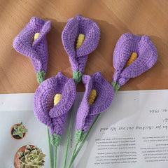 Creative Crochet Wool Eternal Calla Lily Flower Handicraft Gift