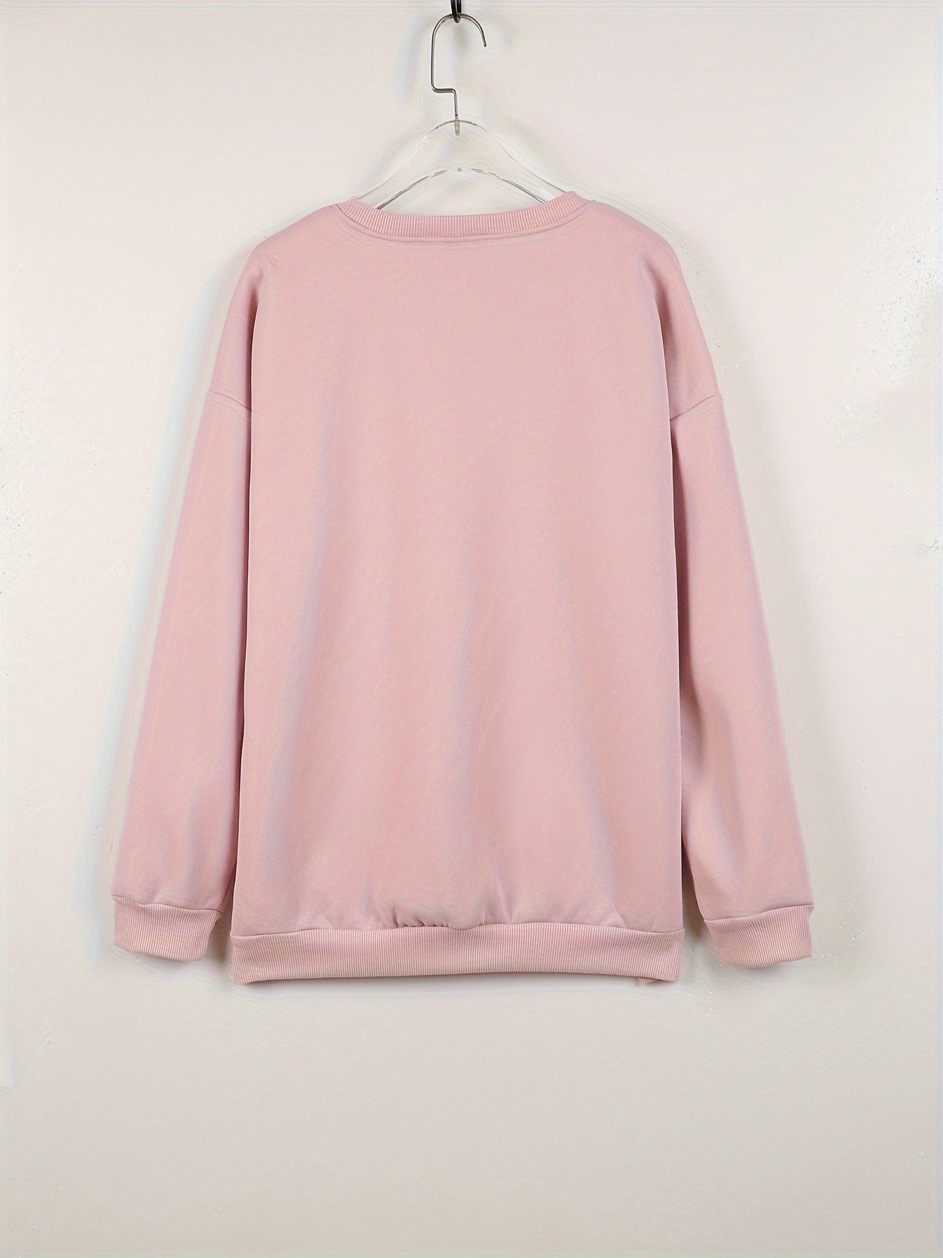 Women's Plus Floral Print Crew Neck Fleece Top & Joggers Set