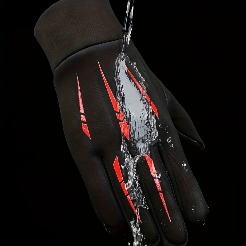 Winter Warm Gloves With Velvet Unisex Outdoor Gloves For Fishing Cycling