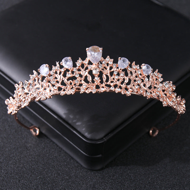 Crystal Bridal Crown Princess Tiara Headband Metal Tiaras And Crowns