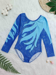 Girls Ballet Leotard Long Sleeve Gymnastics Suits