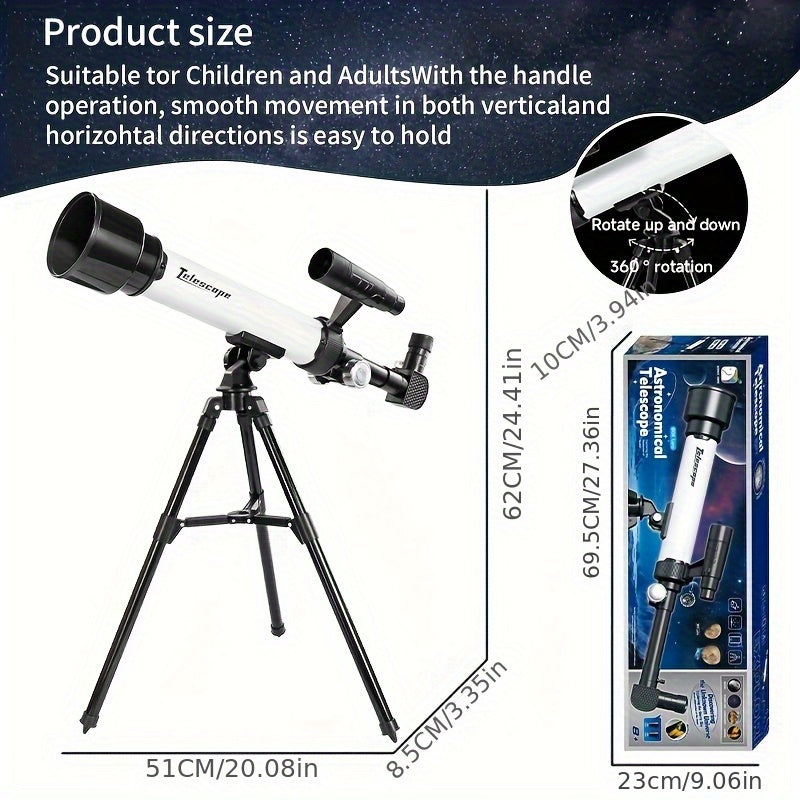 SCIENCEHORSE Telescope with Binoculars 30 60x Magnification Manual Focus