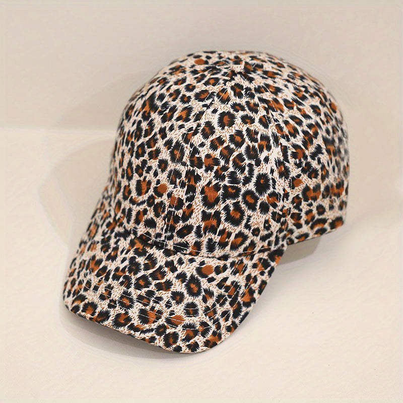 Leopard Print Baseball Cap Vintage Casual Sports Hat Adjustable