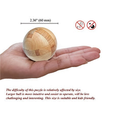 Wooden Puzzle Magic Ball Brain Teaser Toy Intelligence Game