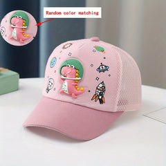 Boys Dinosaur Mesh Baseball Cap Adjustable Breathable Sun Hat