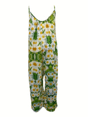 Floral Wide Leg Jumpsuit Backless Cami for Spring & Summer