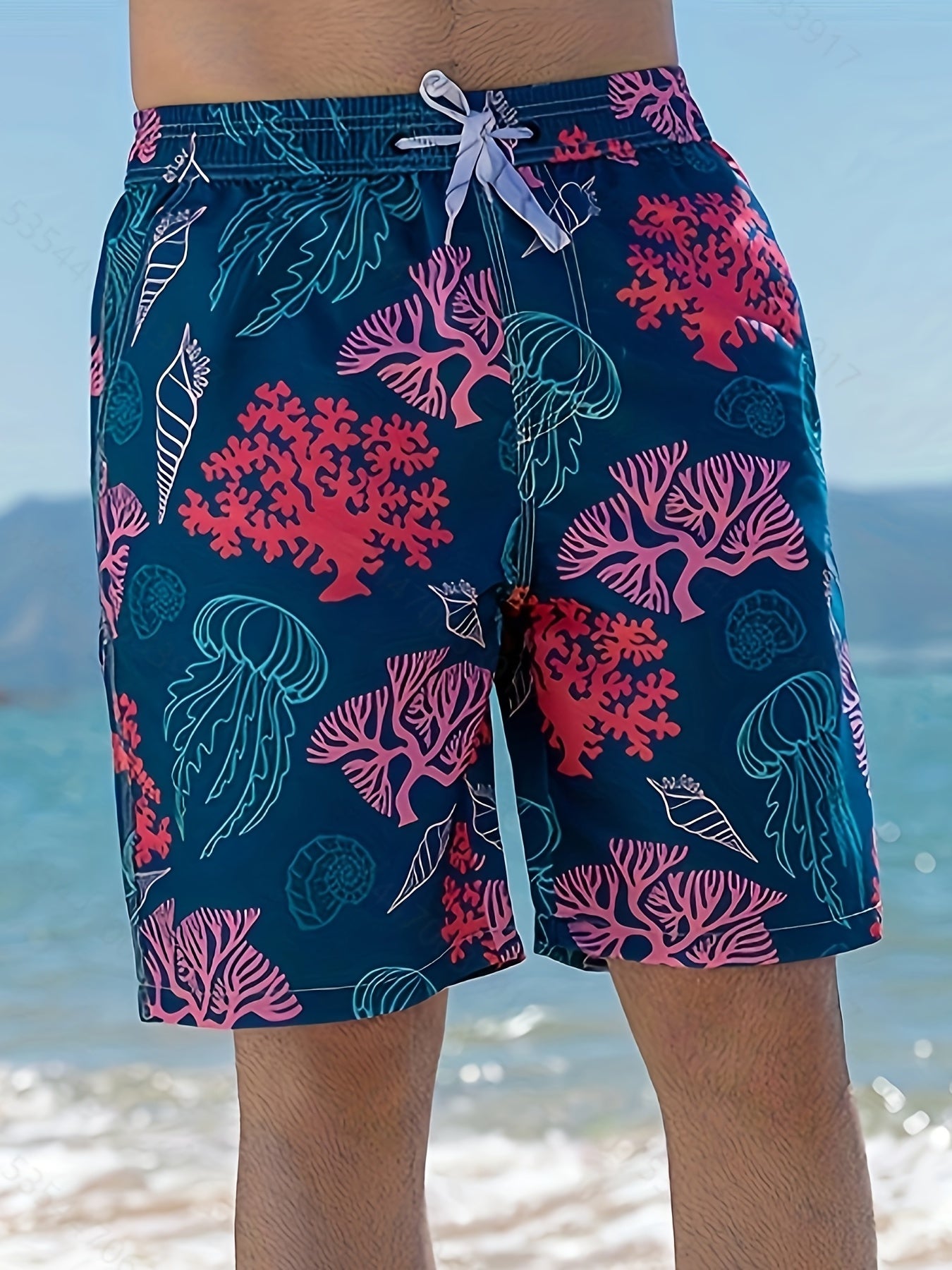 Men's Palm Tree Beach Shorts for Summer
