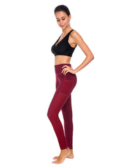 Breathable Mesh Yoga Pants Side Pockets Gym Cycling Running Women's Activewear