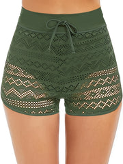 Lace Tie Waist Beachwear Shorts