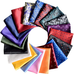 20pcs Pocket Square Handkerchiefs Assorted Colors