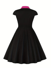 Colorblock Shirt Dress