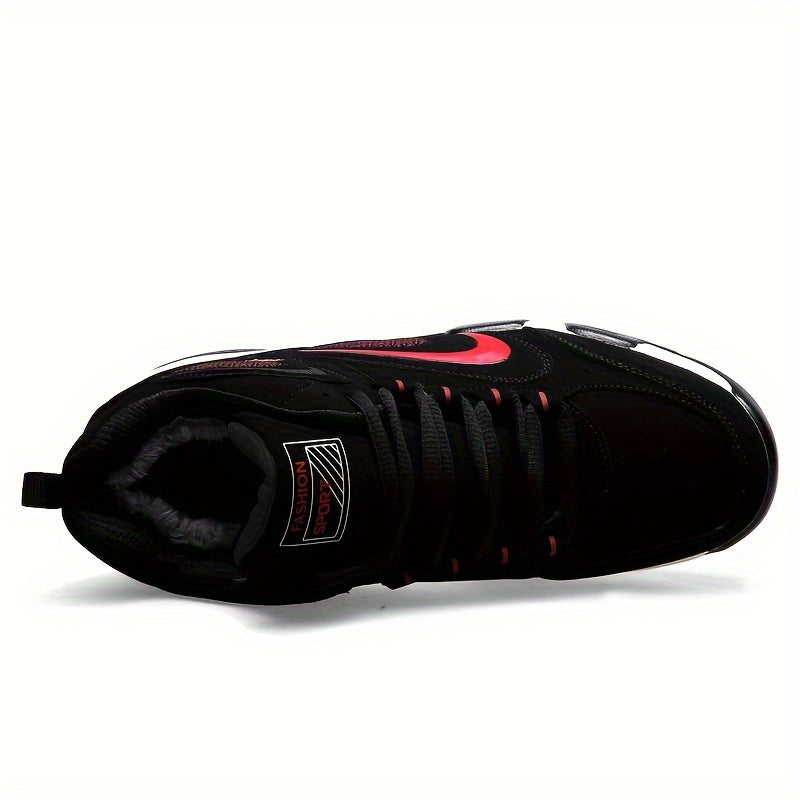 Warm Plush Lined Hiking Boots for Men - Non Slip Durable Lace Up Shoes