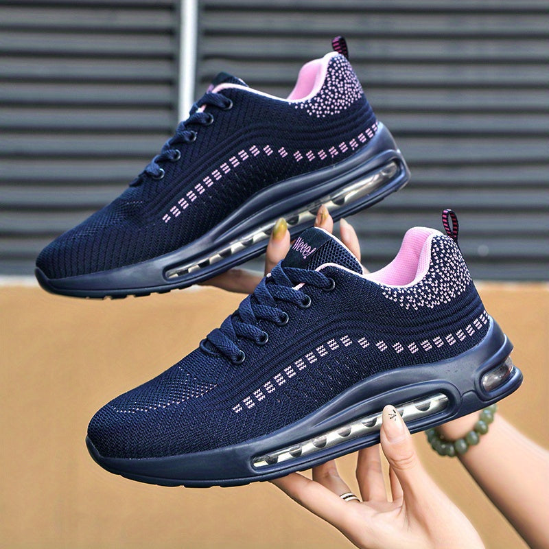 Letter Embroidered Wedge Shoes With Air Cushion For Women