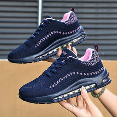 Letter Embroidered Wedge Shoes With Air Cushion For Women