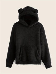 Boys Bear Ear Hoodies Long Sleeve Fuzzy Sweatshirts Pullover Tops