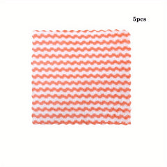 5pcs Microfiber Kitchen Dish Cloths Soft Cleaning Rag