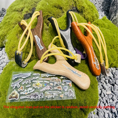 Wooden Slingshot Toy for Outdoor Play with Rubber Band