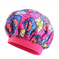 Baby Silky Sleep Cap African Print Satin Bonnet Turban Chemo Hat For Kids
