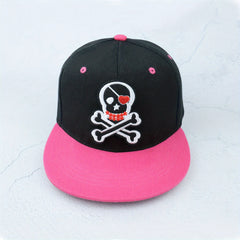 Skull Embroidery Hip Hop Cap Snapback Hat For Men