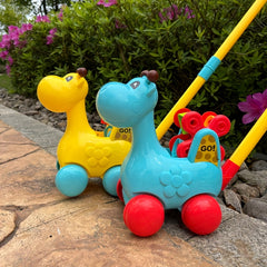 Yellow Kids' Push Toy Car with Rotating Gears - Perfect Gift for Kids