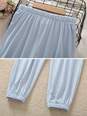 Girls' Breathable Thin Jogger Pants Long Length