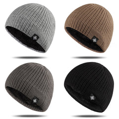 Autumn Winter Fleece Thermal Knitted Hat