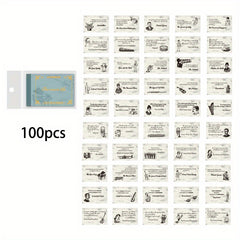 100pcs Patterns Stamping Cover Scrapbooking Paper Craft Supplies Clear