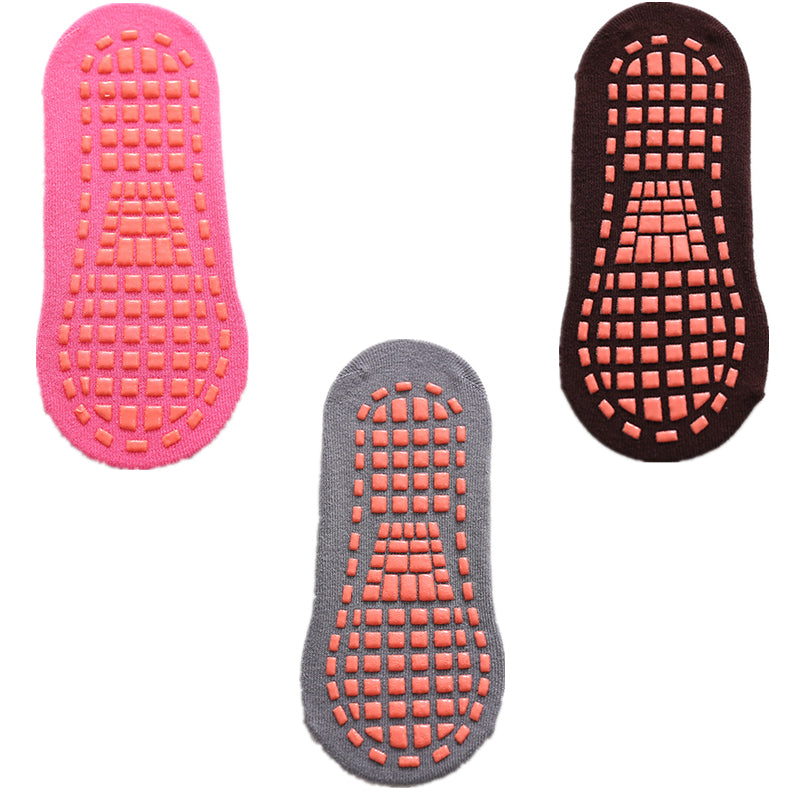 3 Pairs Multicolor Yoga Socks Non Slip Sporty Ankle Socks Gripper Socks