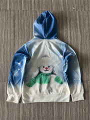 Kids Christmas Snowman Hooded Sweatshirt