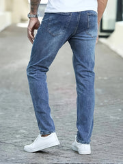 Men's Slim Fit Washed Denim Jeans
