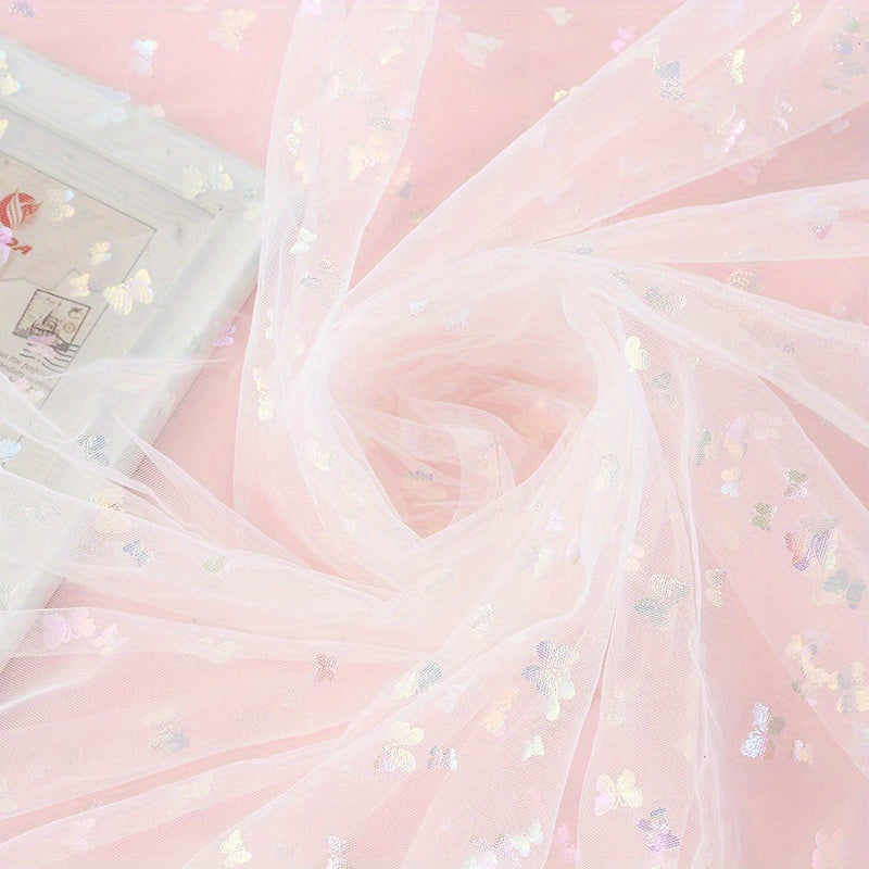 Colorful Butterfly Mesh Gauze Fabric Polyester Soft Swing Fabric
