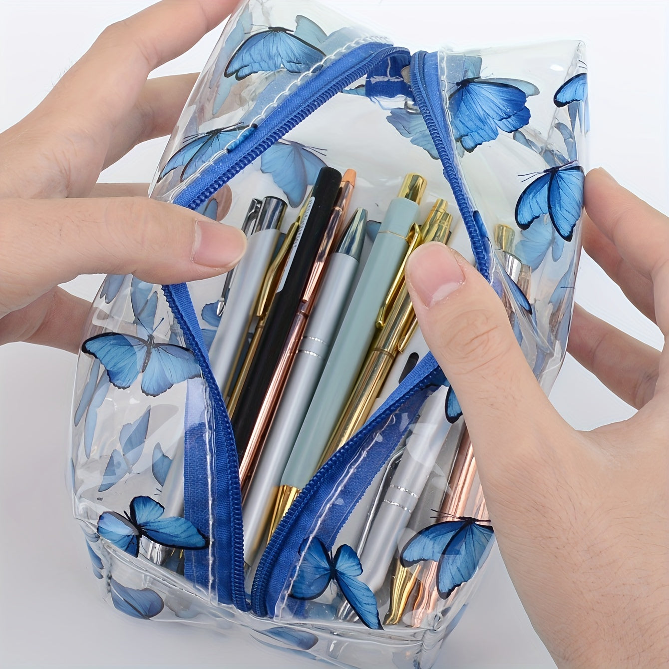 Butterfly Print Cosmetic Bag Waterproof Travel Storage Bag